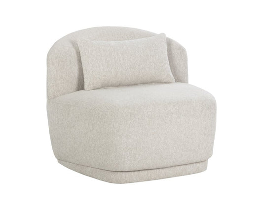 Sunpan - MIXT Soraya Swivel Armless Chair - Dove Cream - 107454_CLOSEOUT view 1