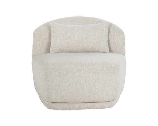 Sunpan - MIXT Soraya Swivel Armless Chair - Dove Cream - 107454_CLOSEOUT view 2
