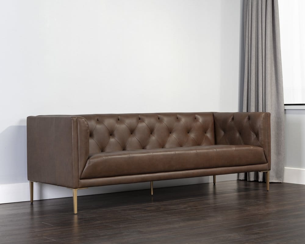 Sunpan - MIXT Westin Sofa - Vintage Caramel Leather - 106287 view 3