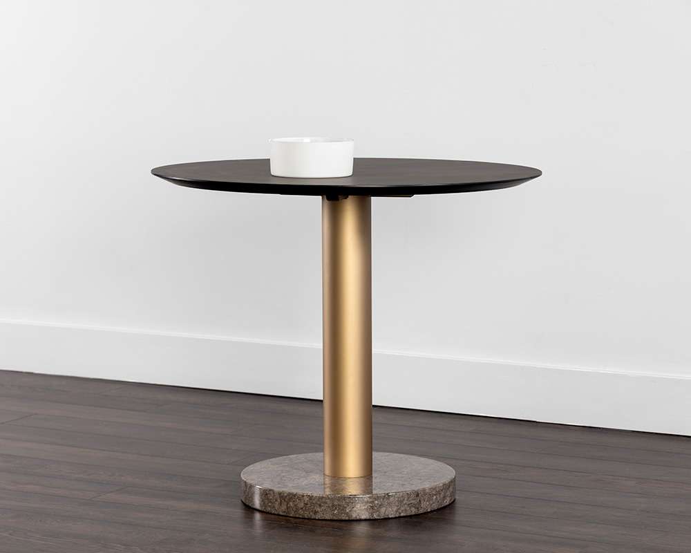 Sunpan - Artezia Monaco Bistro Table - Gold - Grey Marble / Charcoal Grey - 35.5in - 105878 veiw 3