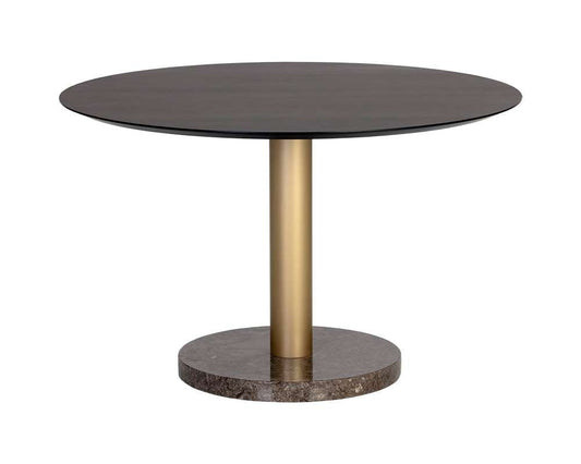 Sunpan - Artezia Monaco Dining Table - Gold - Grey Marble / Charcoal Grey - 48in - 105882 veiw 2