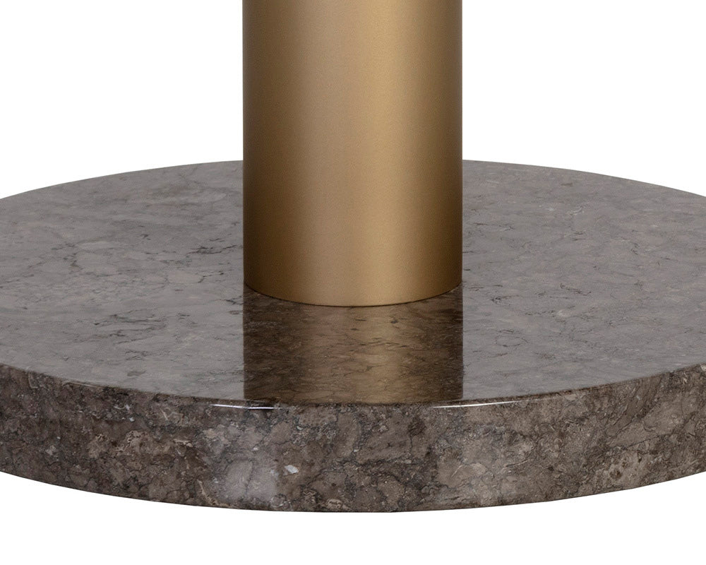 Sunpan - Artezia Monaco Dining Table - Gold - Grey Marble / Charcoal Grey - 48in - 105882 view 5