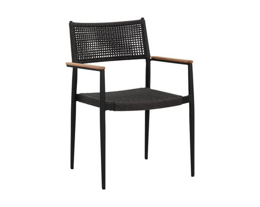 Sunpan - Nava Stackable Dining Armchair - Black (Set Of 2) - 111091 view 1