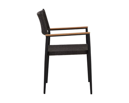 Sunpan - Nava Stackable Dining Armchair - Black (Set Of 2) - 111091 view 3