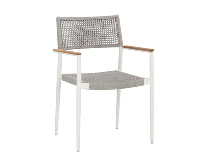 Sunpan - Nava Stackable Dining Armchair - White (Set Of 2) - 111090 view 1