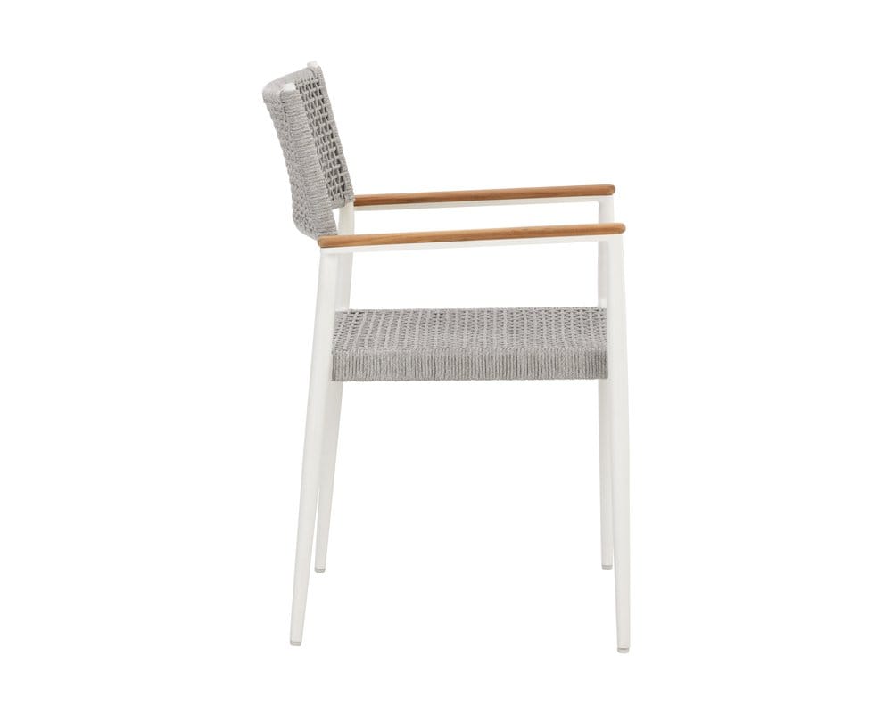 Sunpan - Nava Stackable Dining Armchair - White (Set Of 2) - 111090 view 3
