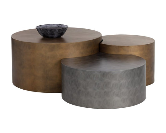 Sunpan - Neo Coffee Tables (Set Of 3) - Antique Brass - 108210 view 1