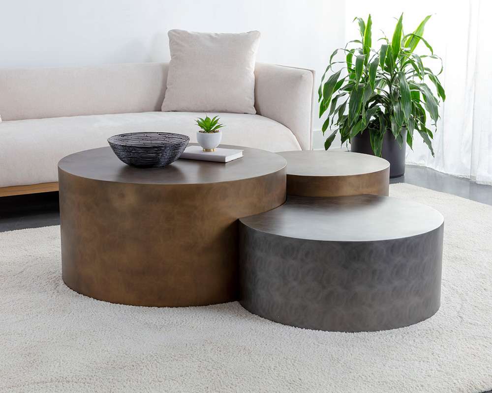 Sunpan - Neo Coffee Tables (Set Of 3) - Antique Brass - 108210 veiw 5