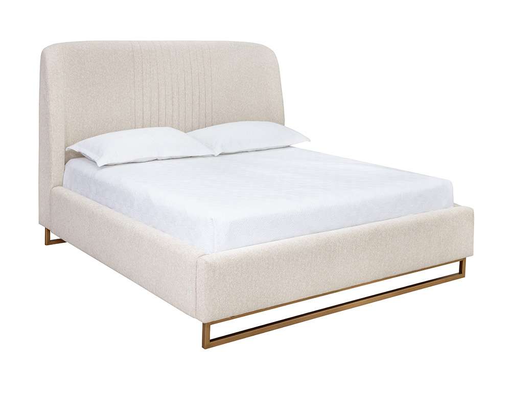 Sunpan - MIXT Nevin Bed King - Dove Cream - 108149 veiw 1