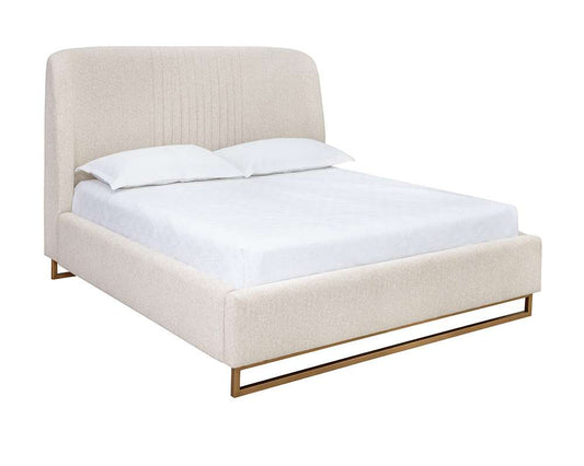 Sunpan - MIXT Nevin Bed King - Dove Cream - 108149 veiw 1