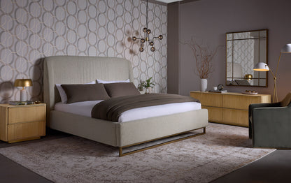 Sunpan - MIXT Nevin Bed King - Dove Cream - 108149 view 2