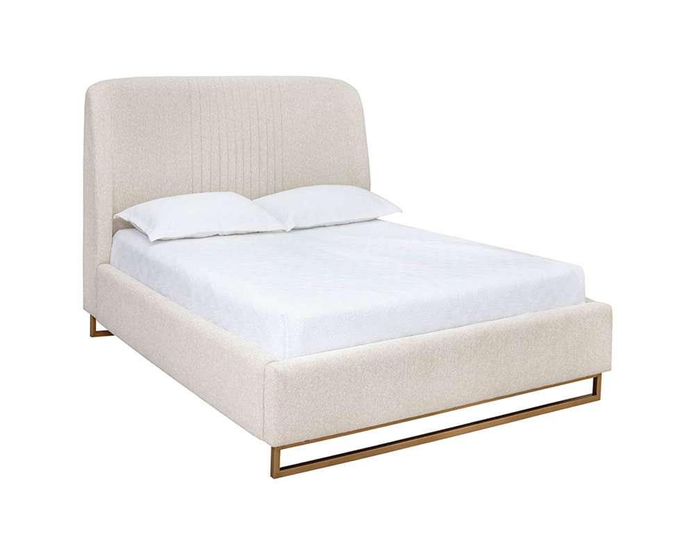 Sunpan - MIXT Nevin Bed Queen - Dove Cream - 108317 veiw 1
