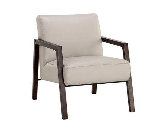 Sunpan - Neymar Lounge Chair - Linea Light Grey Leather - 107703_CLOSEOUT view 1
