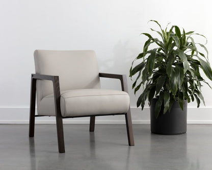 Sunpan - Neymar Lounge Chair - Linea Light Grey Leather - 107703_CLOSEOUT view 11
