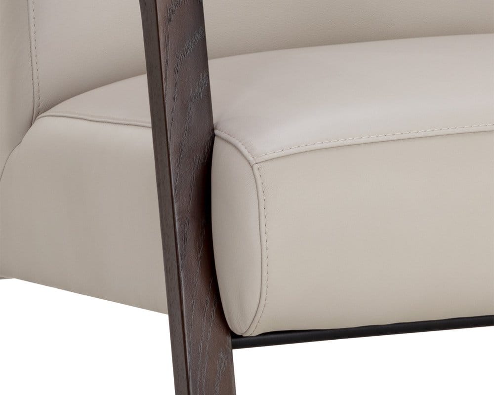 Sunpan - Neymar Lounge Chair - Linea Light Grey Leather - 107703_CLOSEOUT view 13
