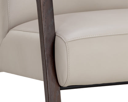 Sunpan - Neymar Lounge Chair - Linea Light Grey Leather - 107703 view 6
