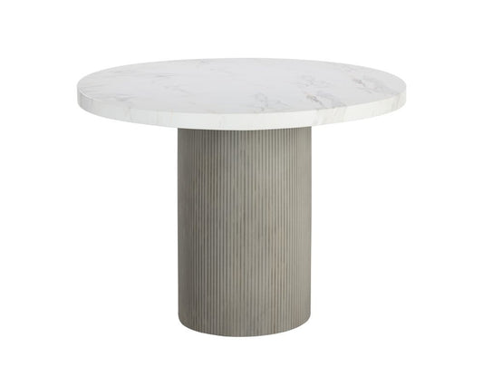 Sunpan - Nicolette Dining Table - Light Grey - Marble Look 40" - 110477_CLOSEOUT view 1