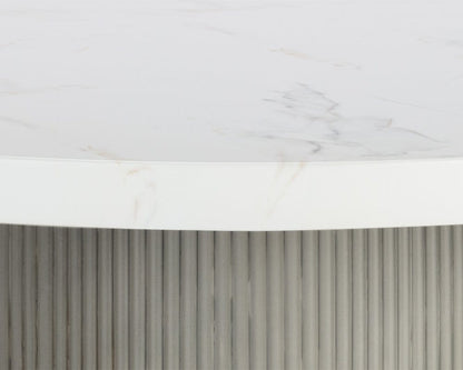 Sunpan - Nicolette Dining Table - Light Grey - Marble Look 40" - 110477_CLOSEOUT view 2