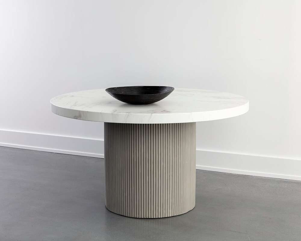 Sunpan - Nicolette Dining Table - Light Grey - Marble Look 55in - 110480_CLOSEOUT veiw 3