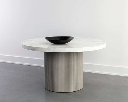 Sunpan - Nicolette Dining Table - Light Grey - Marble Look 55in - 110480_CLOSEOUT veiw 3
