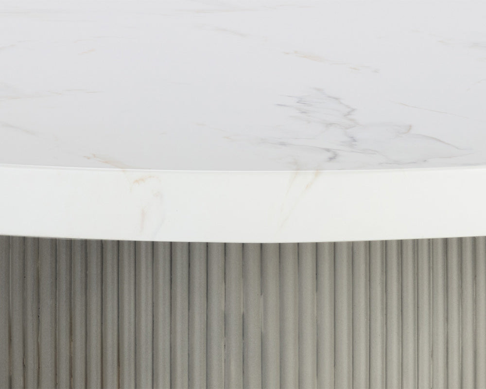 Sunpan - Nicolette Dining Table - Light Grey - Marble Look 55" - 110480_CLOSEOUT view 4