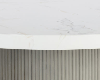 Sunpan - Nicolette Dining Table - Light Grey - Marble Look 55" - 110480_CLOSEOUT view 4
