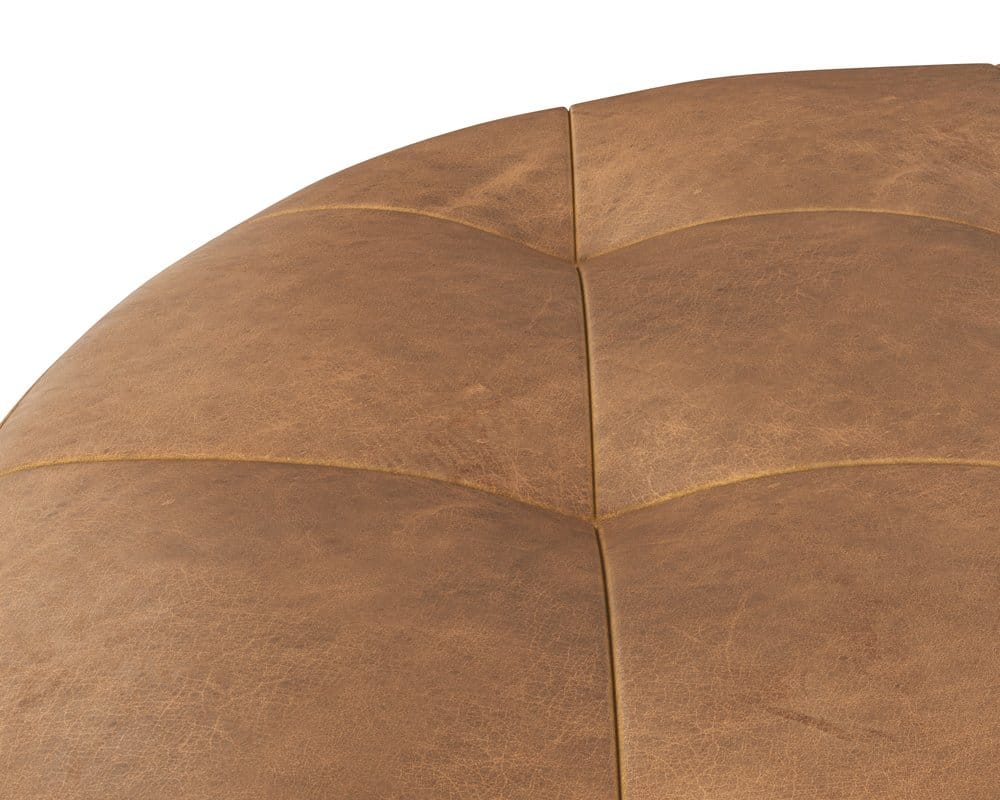 Sunpan - Nilda Ottoman - Camel Leather - 109015 view 6