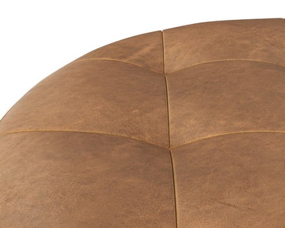 Sunpan - Nilda Ottoman - Camel Leather - 109015 view 6