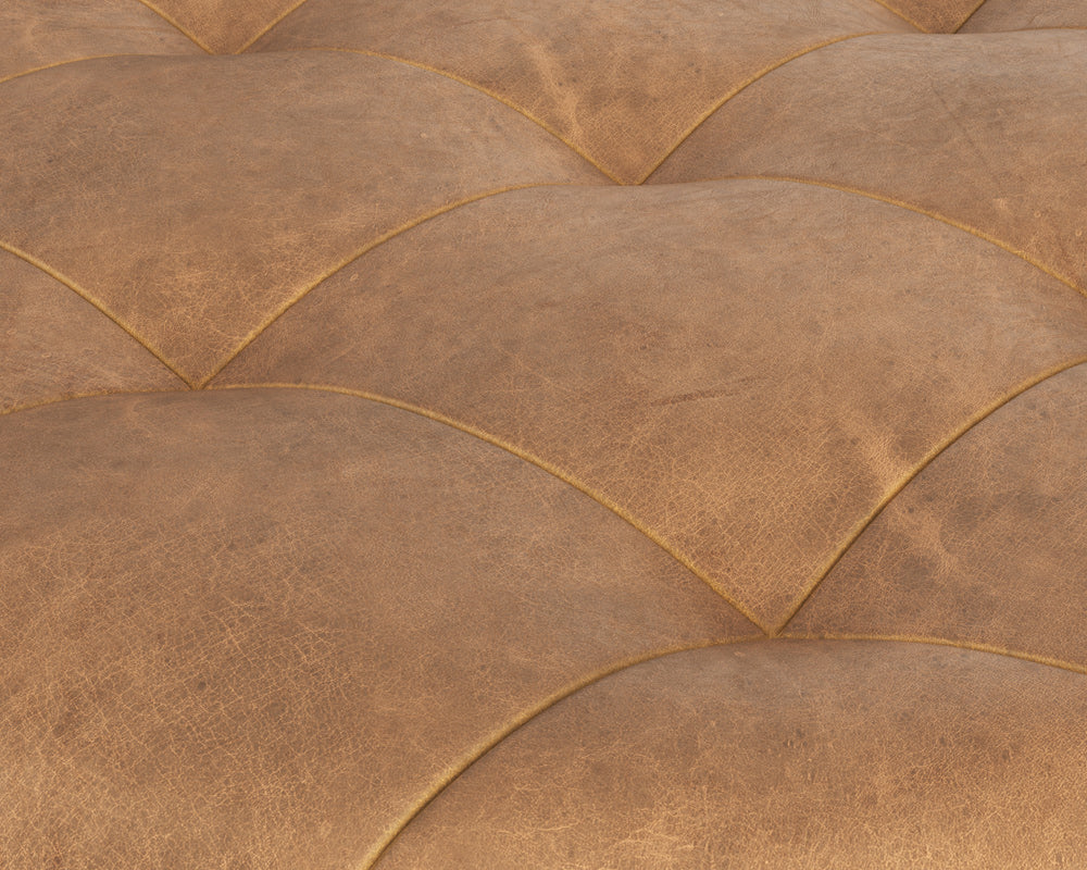 Sunpan - Nilda Ottoman - Camel Leather - 109015 view 5