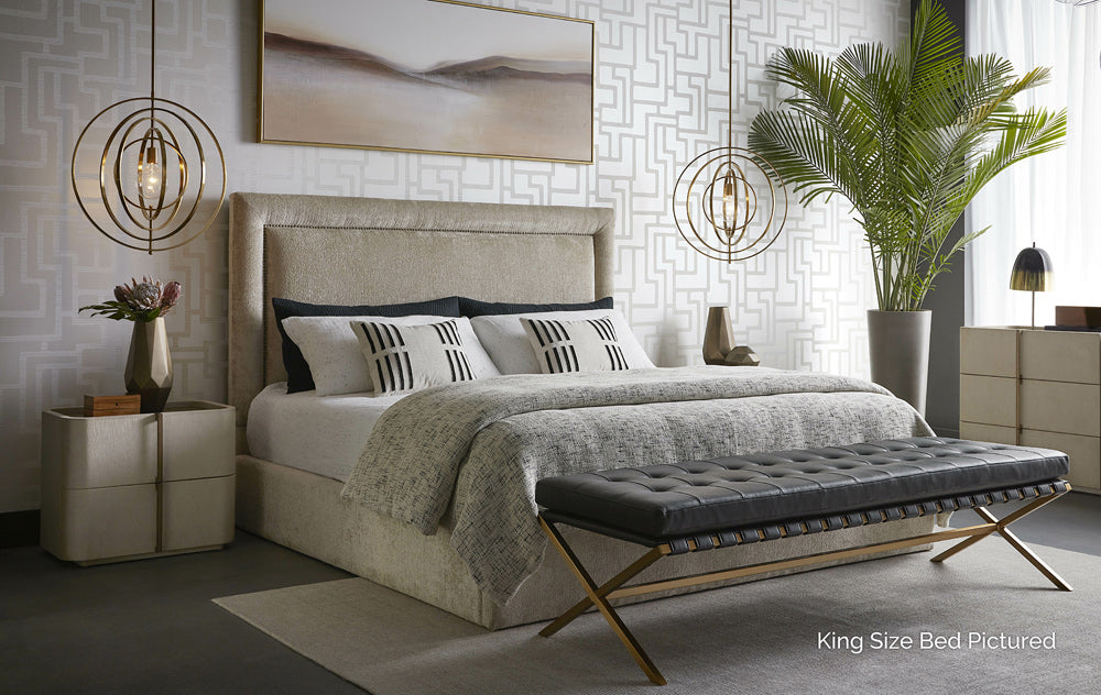 Sunpan - Nylah Bed - Queen - Bergen Taupe - 110391 view 3