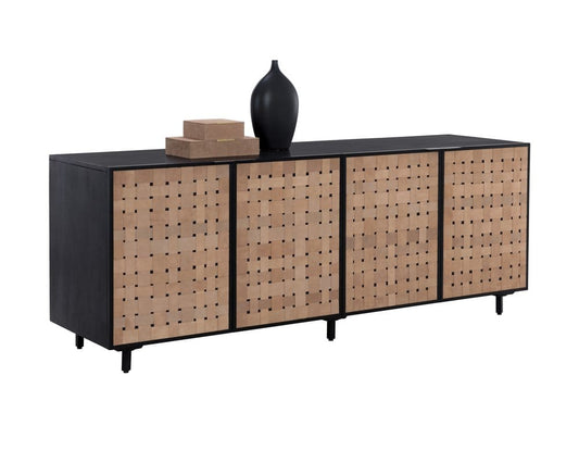 Sunpan - Omari Sideboard - Large - Suede Light Tan Leather - 110770 view 1