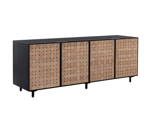 Sunpan - Omari Sideboard - Large - Suede Light Tan Leather - 110770 view 2