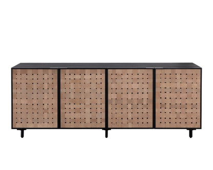 Sunpan - Omari Sideboard - Large - Suede Light Tan Leather - 110770 view 4