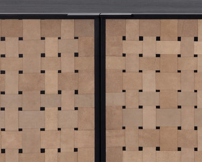 Sunpan - Omari Sideboard - Large - Suede Light Tan Leather - 110770 view 7