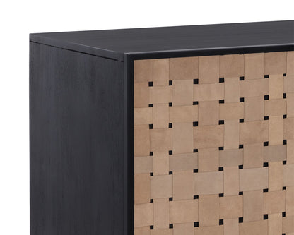 Sunpan - Omari Sideboard - Large - Suede Light Tan Leather - 110770 view 6