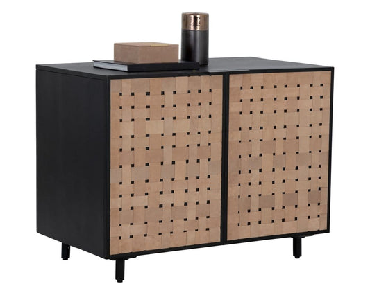 Sunpan - Omari Sideboard - Small - Suede Light Tan Leather - 110769 view 1