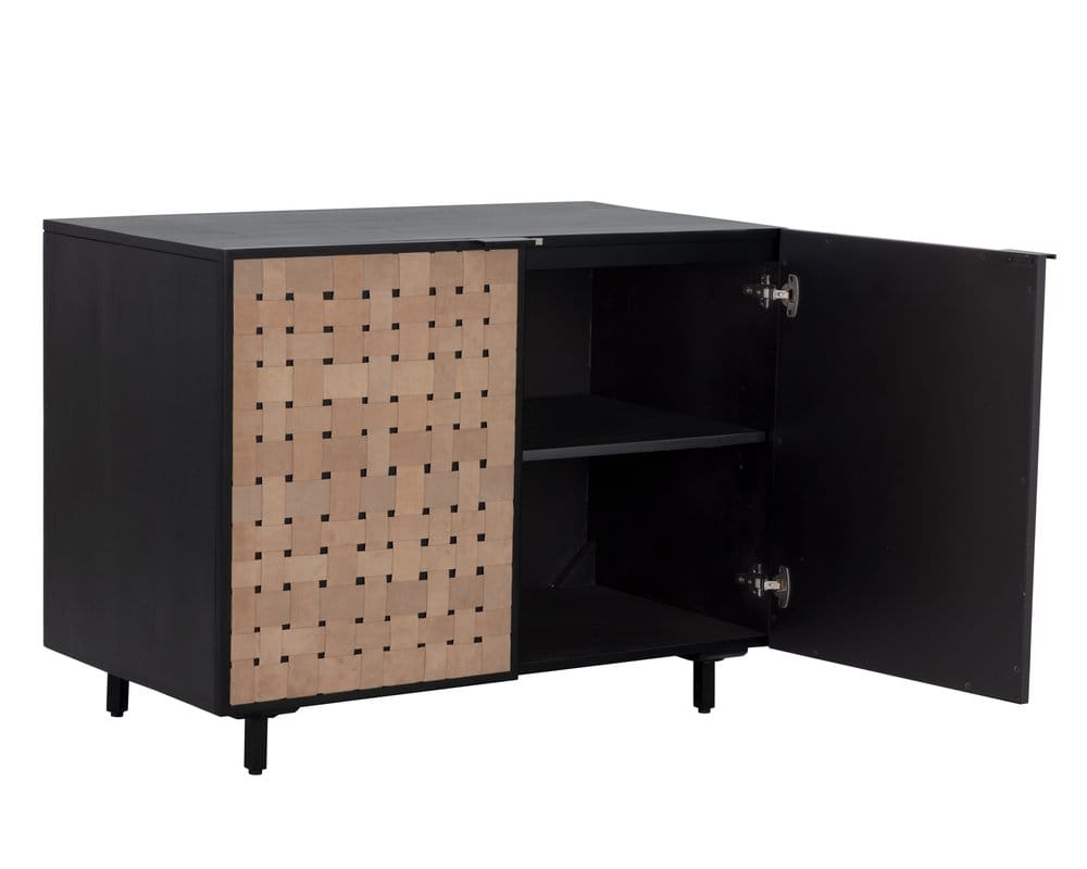Sunpan - Omari Sideboard - Small - Suede Light Tan Leather - 110769 view 4
