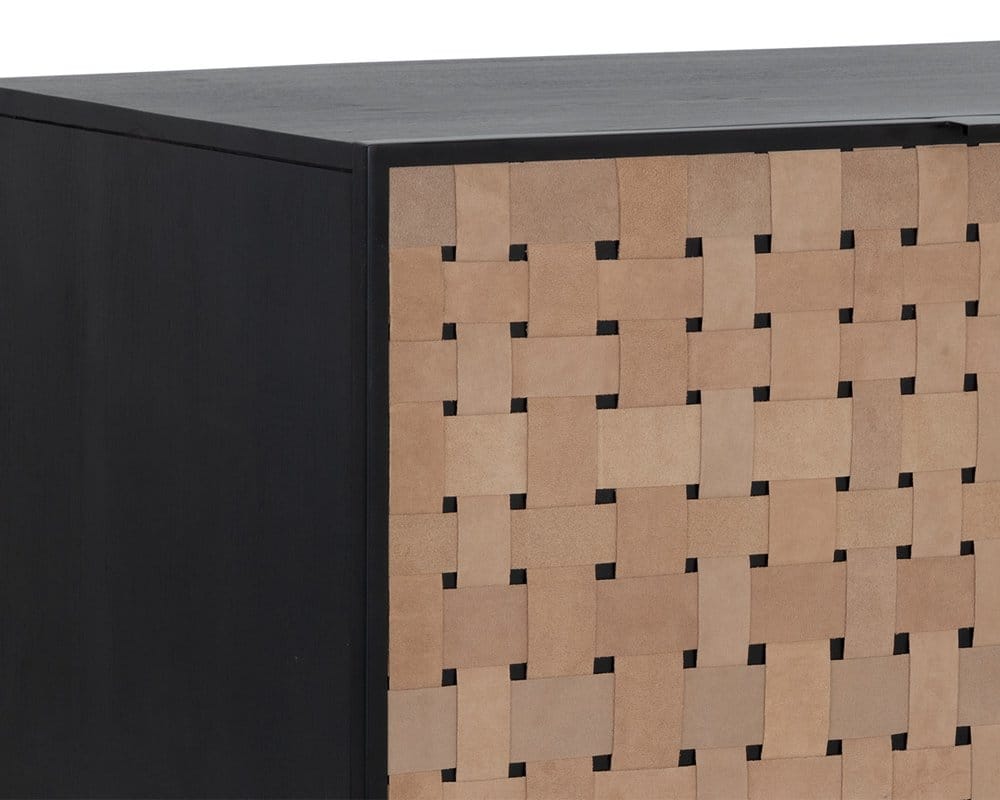 Sunpan - Omari Sideboard - Small - Suede Light Tan Leather - 110769 view 6