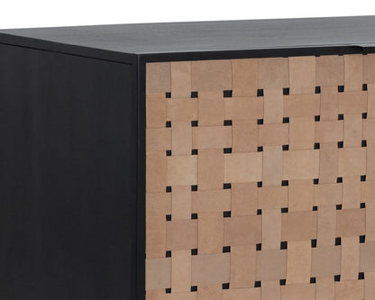 Sunpan - Omari Sideboard - Small - Suede Light Tan Leather - 110769 view 6