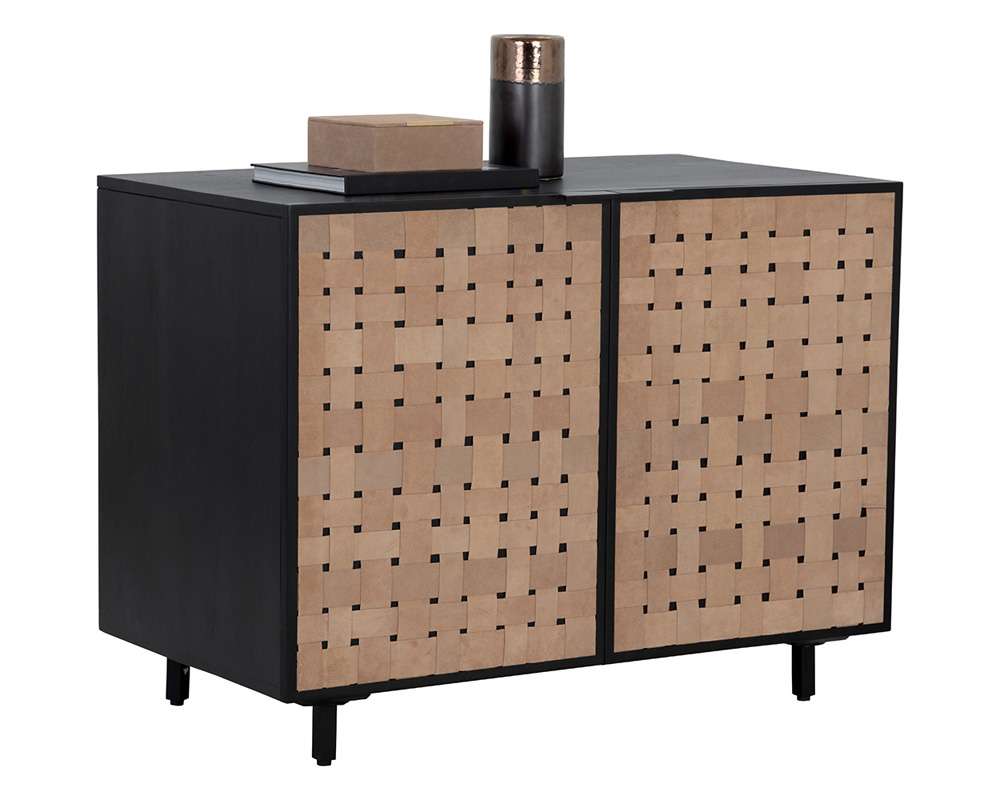 Sunpan - Omari Sideboard - Small - Suede Light Tan Leather - 110769 veiw 1