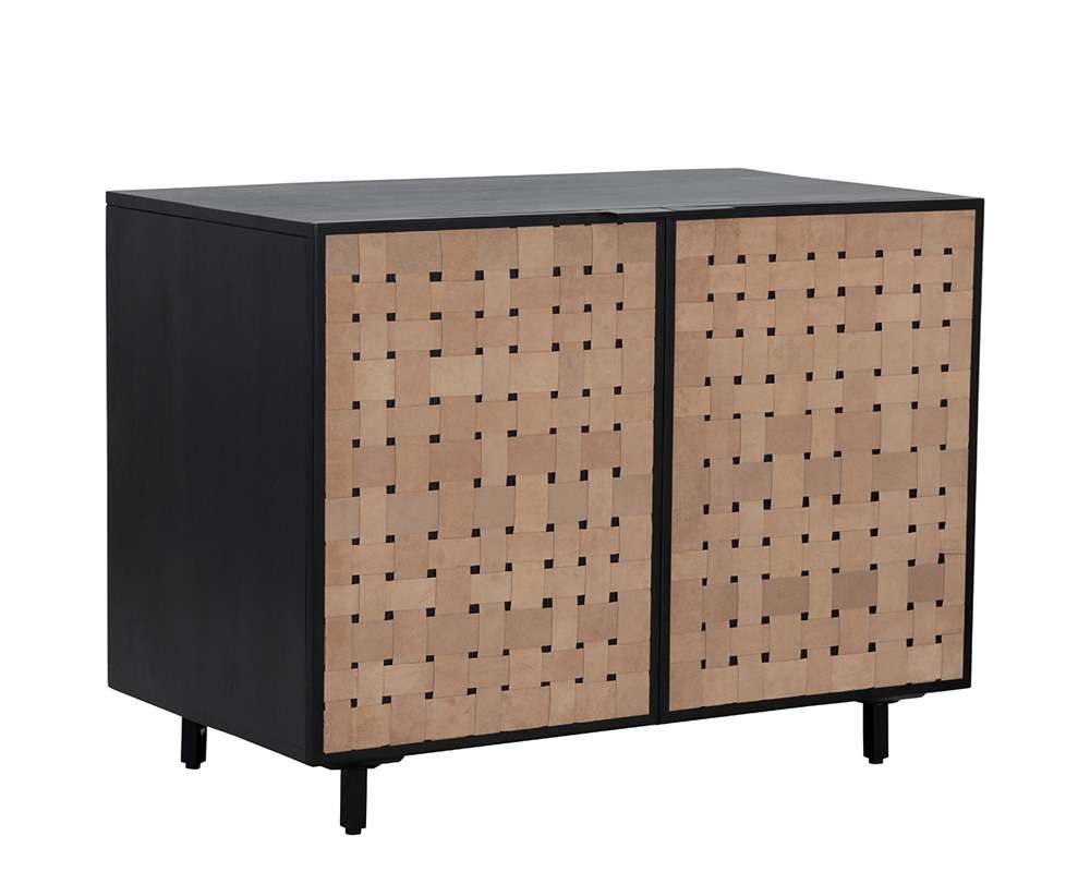 Sunpan - Omari Sideboard - Small - Suede Light Tan Leather - 110769 veiw 2
