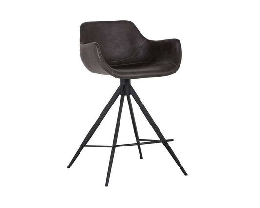 Sunpan - Junction Owen Swivel Counter Stool - Town Grey - 103247 veiw 1