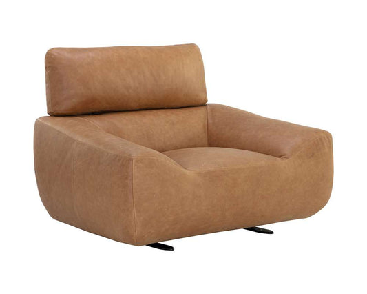 Sunpan - Paget Glider Lounge Chair - Camel Leather - 111480_CLOSEOUT veiw 1