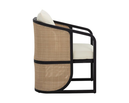 Sunpan - Palermo Dining Chair - Charcoal - Stinson Cream - 111042_CLOSEOUT view 3
