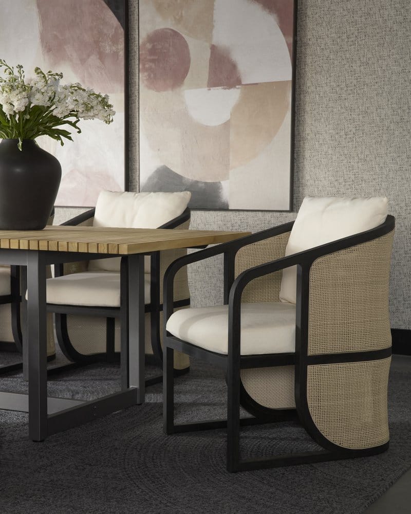 Sunpan - Palermo Dining Chair - Charcoal - Stinson Cream - 111042_CLOSEOUT view 5