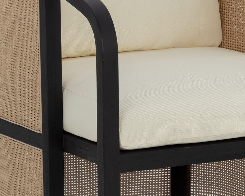Sunpan - Palermo Dining Chair - Charcoal - Stinson Cream - 111042_CLOSEOUT view 6