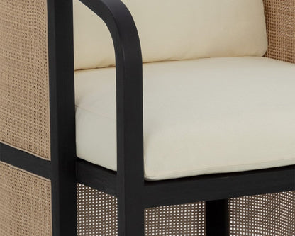 Sunpan - Palermo Dining Chair - Charcoal - Stinson Cream - 111042_CLOSEOUT view 6
