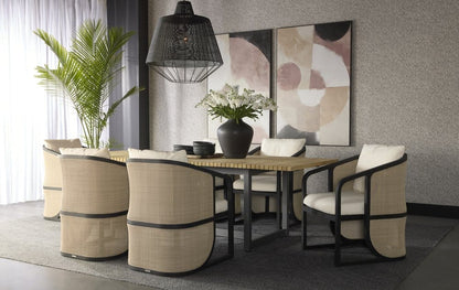 Sunpan - Palermo Dining Chair - Charcoal - Stinson Cream - 111042_CLOSEOUT view 9