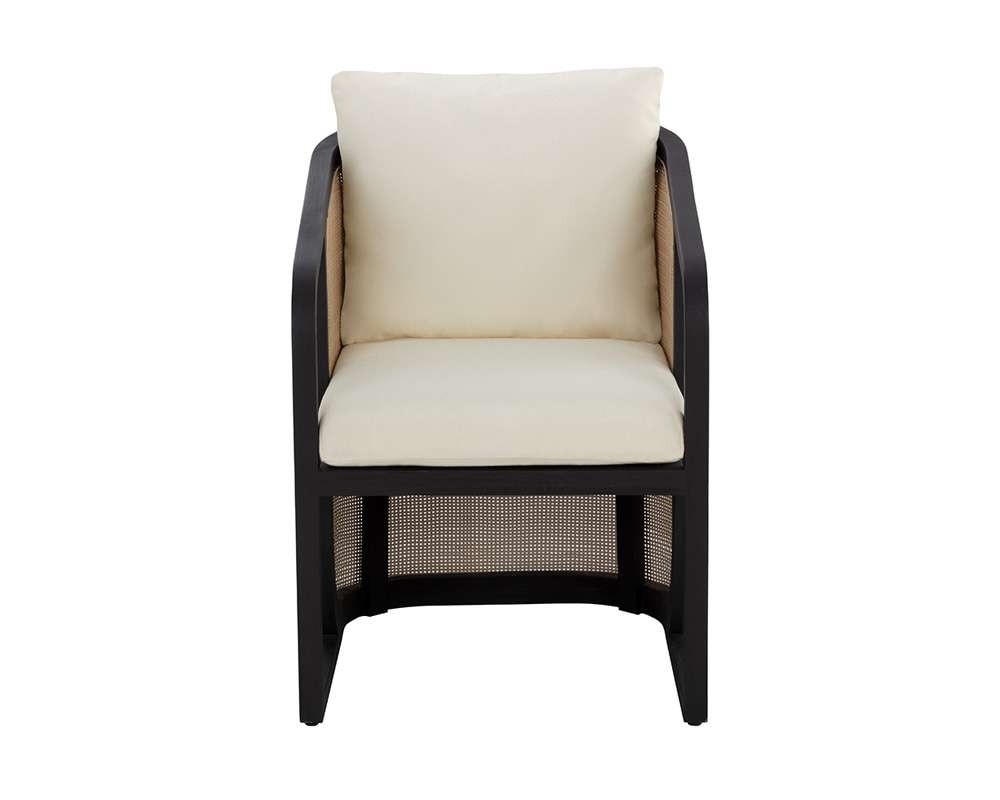 Sunpan - Palermo Dining Chair - Charcoal - Stinson Cream - 111042_CLOSEOUT veiw 2