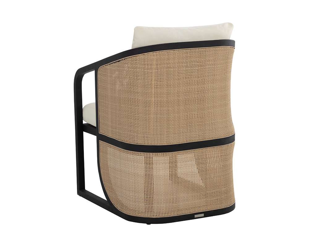 Sunpan - Palermo Dining Chair - Charcoal - Stinson Cream - 111042_CLOSEOUT veiw 4